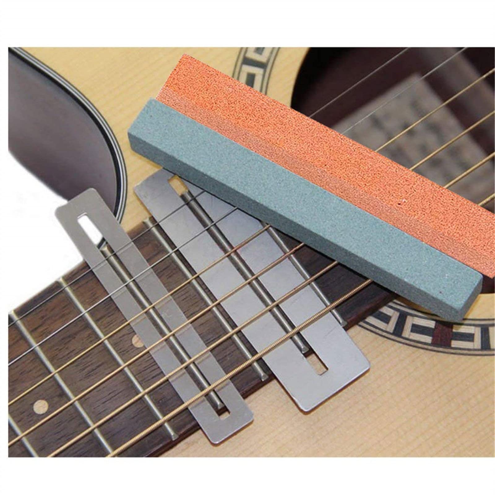 Guitar Fret Crowning Zestaw Narzędzi Do Wyrównywania Plików Ze Stali Nierdzewnej Zestaw Narzędzi Do Naprawy Ochraniacza Podstrunnicy Profesjonalny Narzędzia do Gitary (Color : 05)