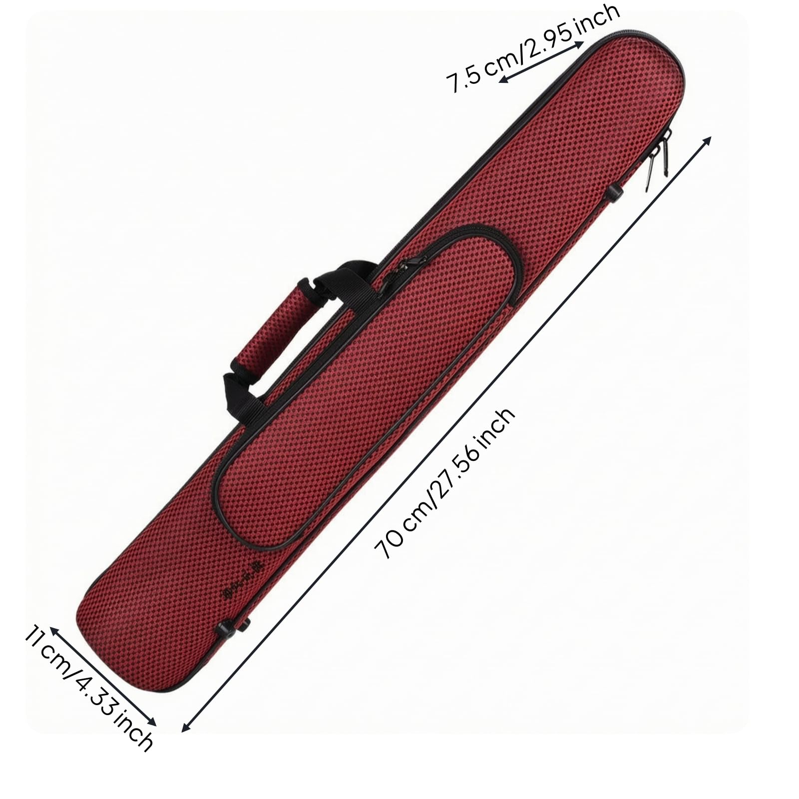 Gralara Estuche con Correa Hombro Compacto, Style to 3, Rojo, Color to 3