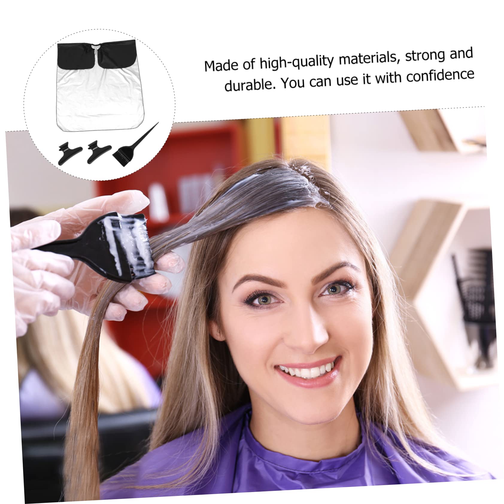 Beatifufu Diy Hair Coloring Dye Cap Set 11pcs Silicone Highlighting Kit with Hooks for Salon or Home Use