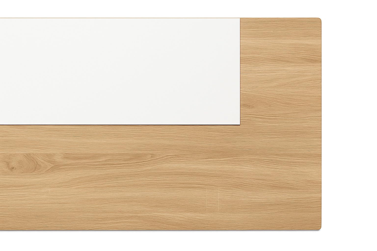 Meyvaser Cabecero Cama 150 Blanco y Cambria – Estilo Nórdico Minimalista, 160x45x1.6 cm, Cabecero de Pared para Camas 140/150/160, Fácil Montaje