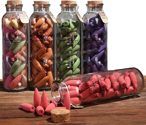 Miniatura 4 de IDB - Conos de incienso aromáticos de sándalo natural  Aproximadamente 65 conos de incienso de reflujo en cascada en embalaje listo para regalo