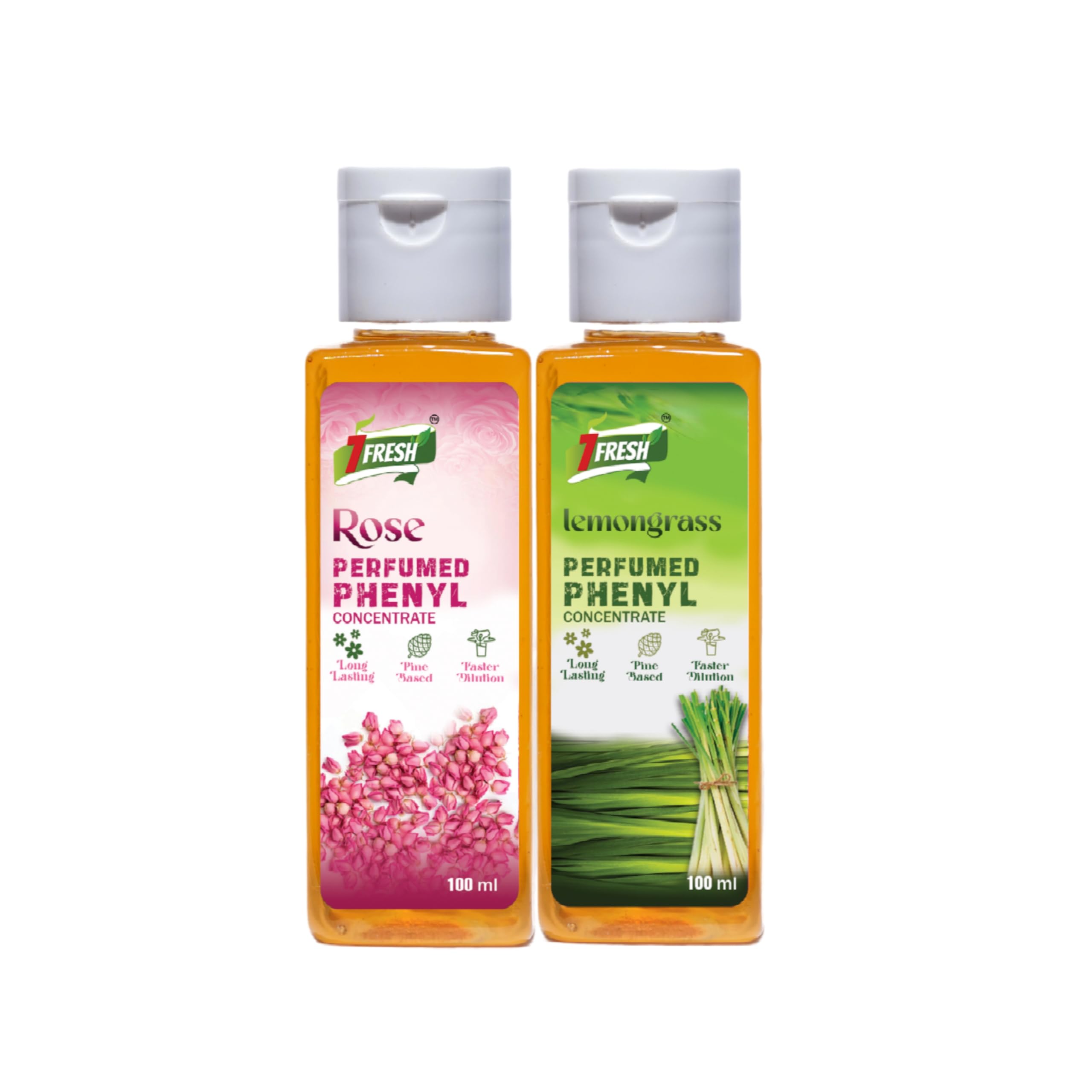 7Fresh Perfumed Phenyl Concentrate Liquid (ROSE+LEMONGRASS Combo Pack)(100 ml x 2 Units) Pine Based/Long Lasting/Faster Dilution/Phenyl Essence (B0CMF28G3B) Amazon Price History, Amazon Price Tracker