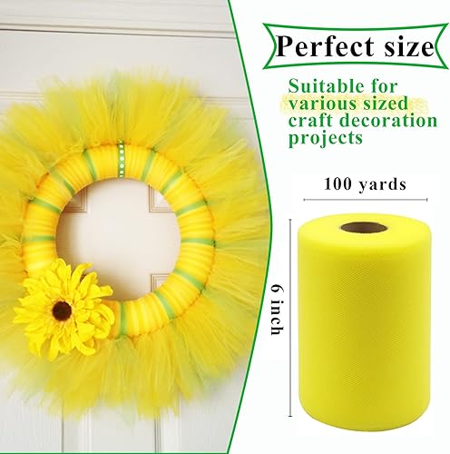 Miniatura 47 de Rollos de tela de tul rojo de 6 pulgadas por 100 yardas (300 pies), carrete de tela, cinta de tul para envoltura de regalos de Navidad, lazo de tutú