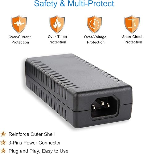 Miniatura 5 de Frío 12V 4Amp adaptador de fuente de alimentación transformador para anillo timbre de vídeo AC 100240V a DC 12V 4A adaptador de CA enchufe de US