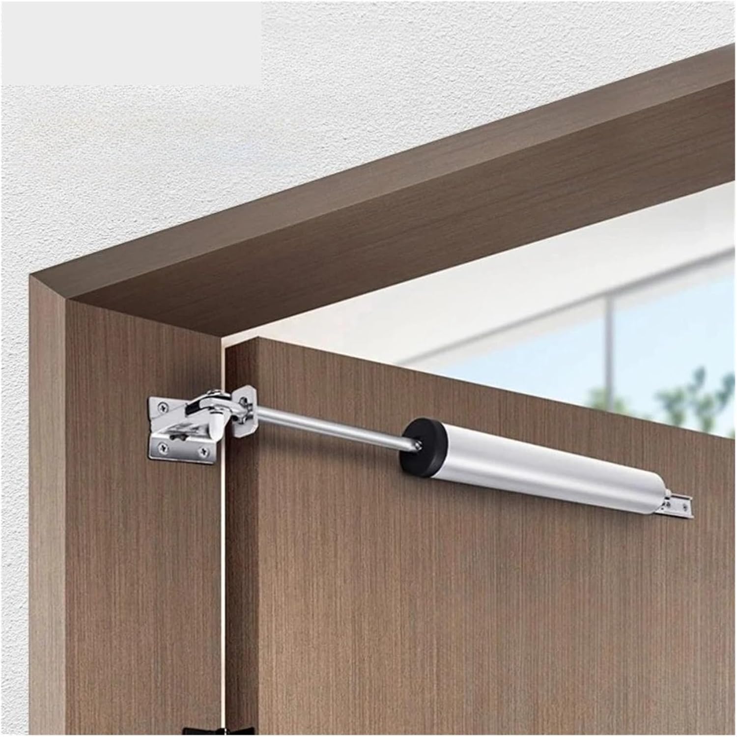 Silent Door Closer can Withstand 35 kg and can Close The Door Automatically at an Adjustable Speed(Matte Silver)