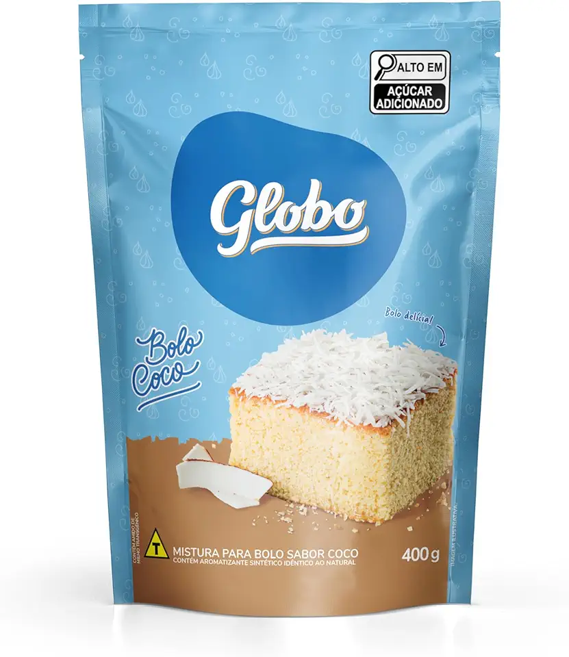 Mistura para Bolo de 400G, Sabor Coco, Globo.