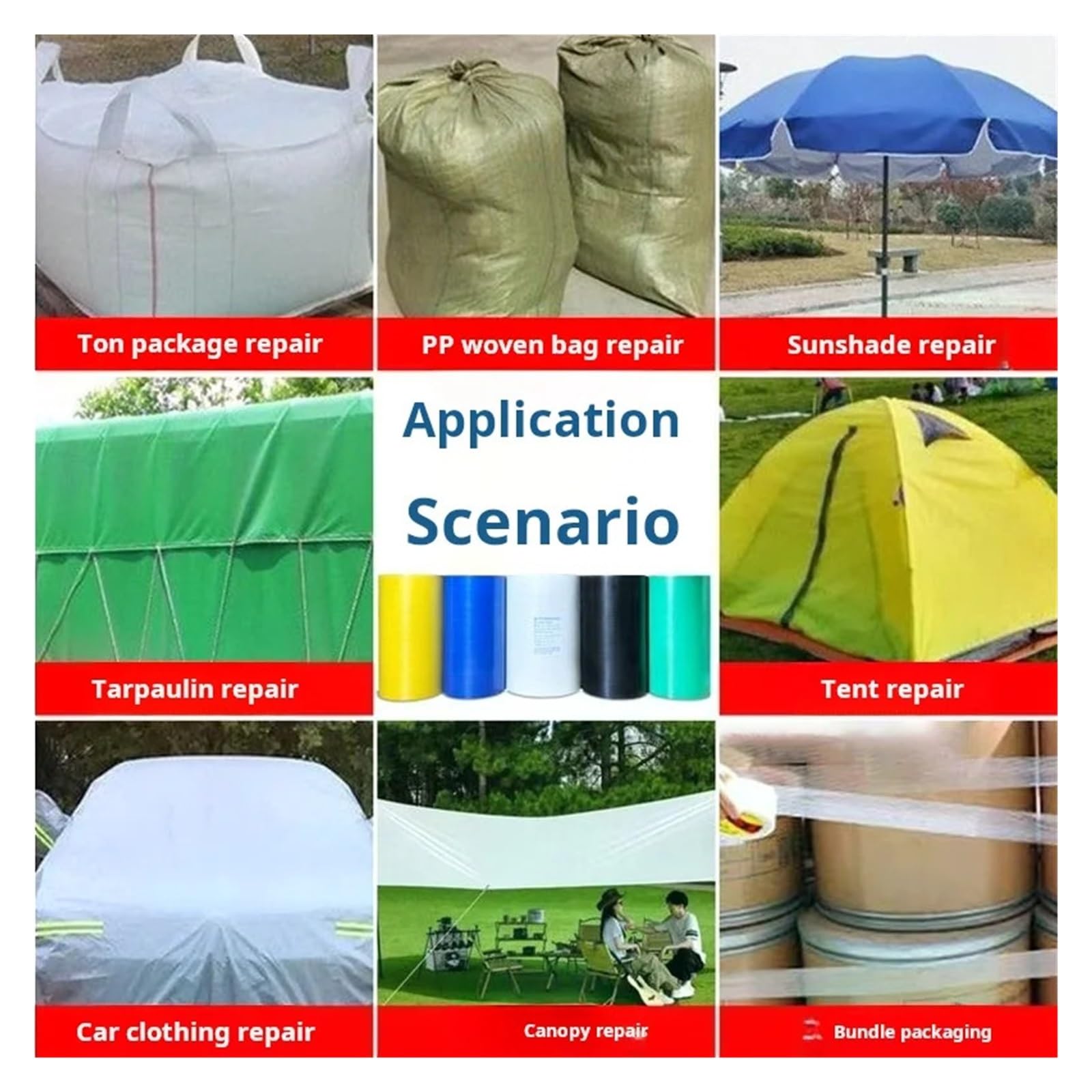 Nastro for Riparazione Tende in Tela | Scenario di utilizzo di più dimensioni multicolori: tende, teloni, coperture, borse e cinture(Green,2M-1MM-180MM)