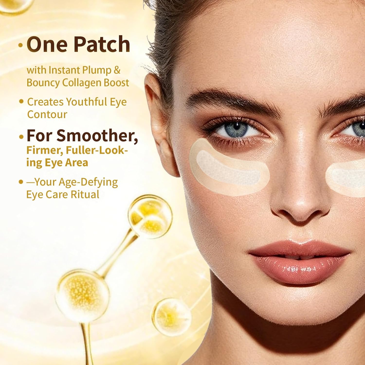 2-in-1 Anti-Wrinkle Dissolving Micro Eye Patches & Hydrogel Eye Patches | For under eye fine lines & crow's feet. Hyaluronic Acid & Peptides deliver radiant under-eye glow (10 Pairs;5 Uses)