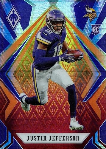 2020 Panini Phoenix Fire Burst Football #111 Justin Jefferson Rookie Card