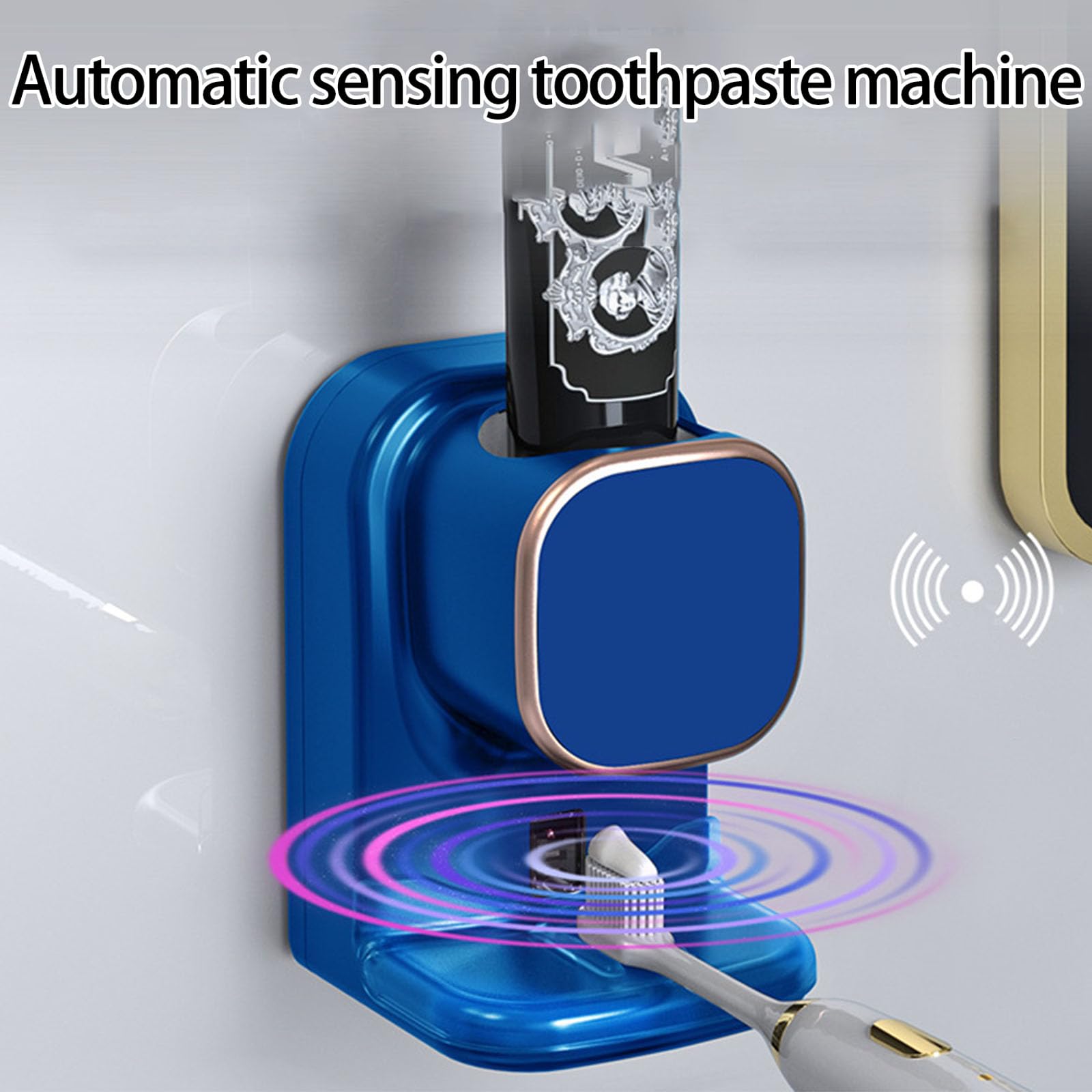 Distributeur de dentifrice électrique sans contact - Systèmes de détection automatique - Hygiénique - Pas de fonctionnement - Montage mural facile - Hygiénique - Pas de dentifrice