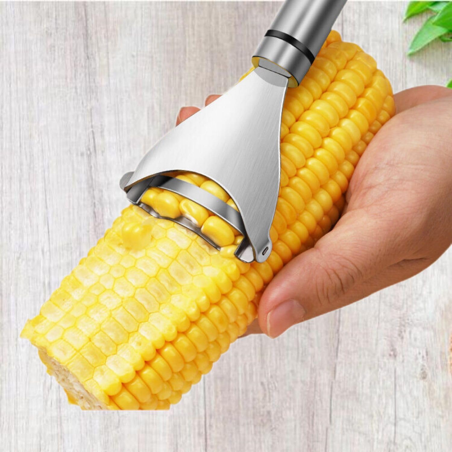 厨房玉米剥离神器加厚不锈钢玉米刨家用剥玉米 Corn Peeler Corn Planer Thresher 手动削鲜玉米脱粒神器 Household Cleaning，Kitchen Storage Essentials