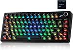 EPOMAKER X Aula F75 MAX Tri-Mode Wireless Gaming Keyboard, TFT Screen, Knob, Hot Swappable, 2.4GHz/Type-C/BT5.0, Gasket Creamy, for PC/Mac/Office/Gaming (Black Gradient)