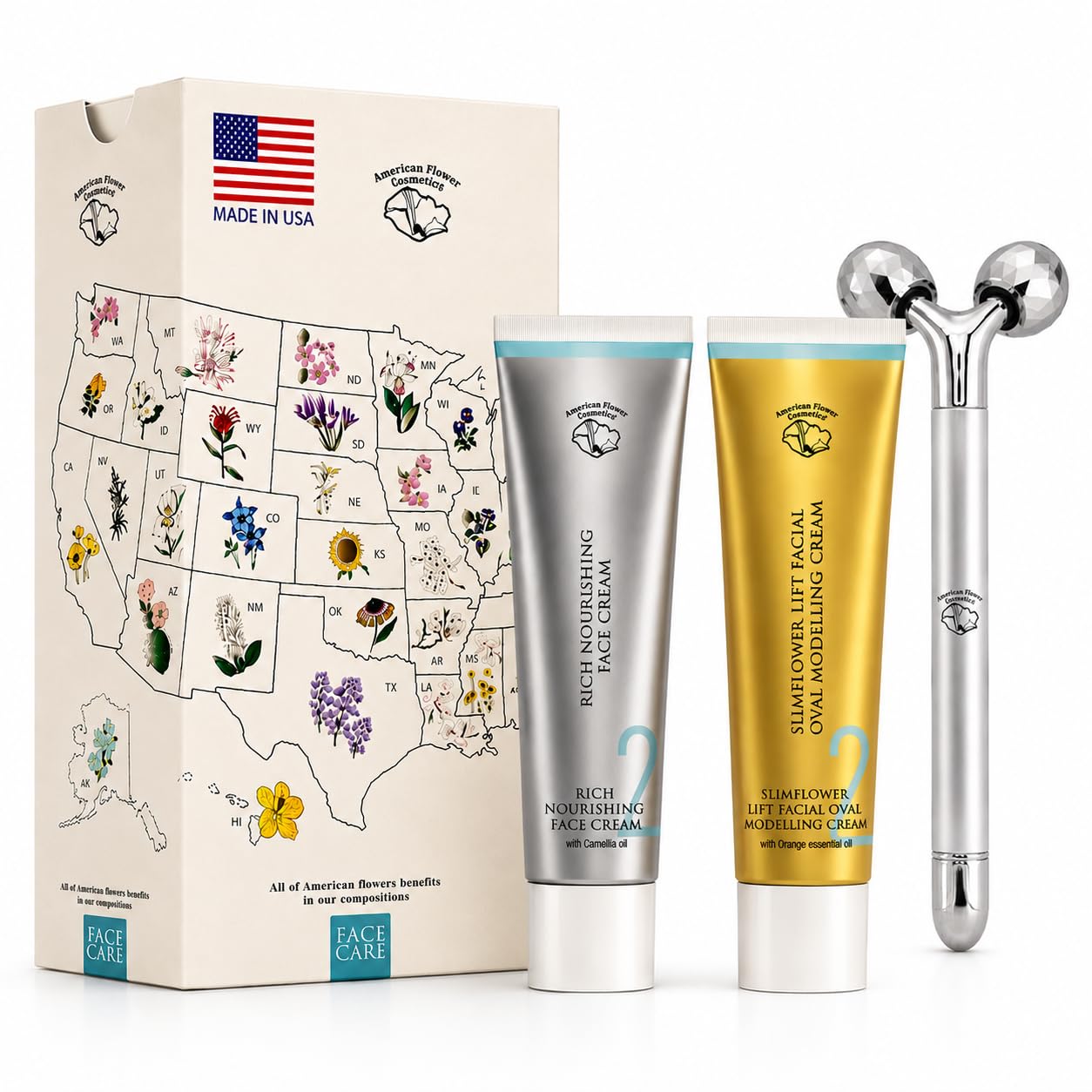 Face Firming Cream Set, Anti Aging Face Moisturizer with Bakuchiol, PDRN, Hyaluronic Acid, Lift and Nourishing Creams with Facial Massager for Oval Contour Modeling, Neck Firming Cream, Wrinkle Care