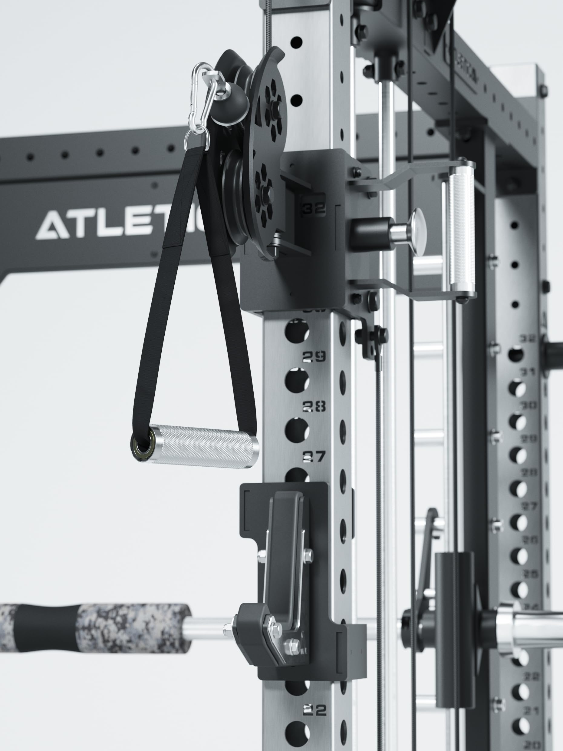 Atletica R8 Bradley Combat | 180 kg Weight Stack | podwójna stacja do ciągnięcia kabli z bocznymi blokami obciążeniowymi 2 x 90 kg | modułowa rozbudowa za pomocą multiprasy i ramion Jammer Arms