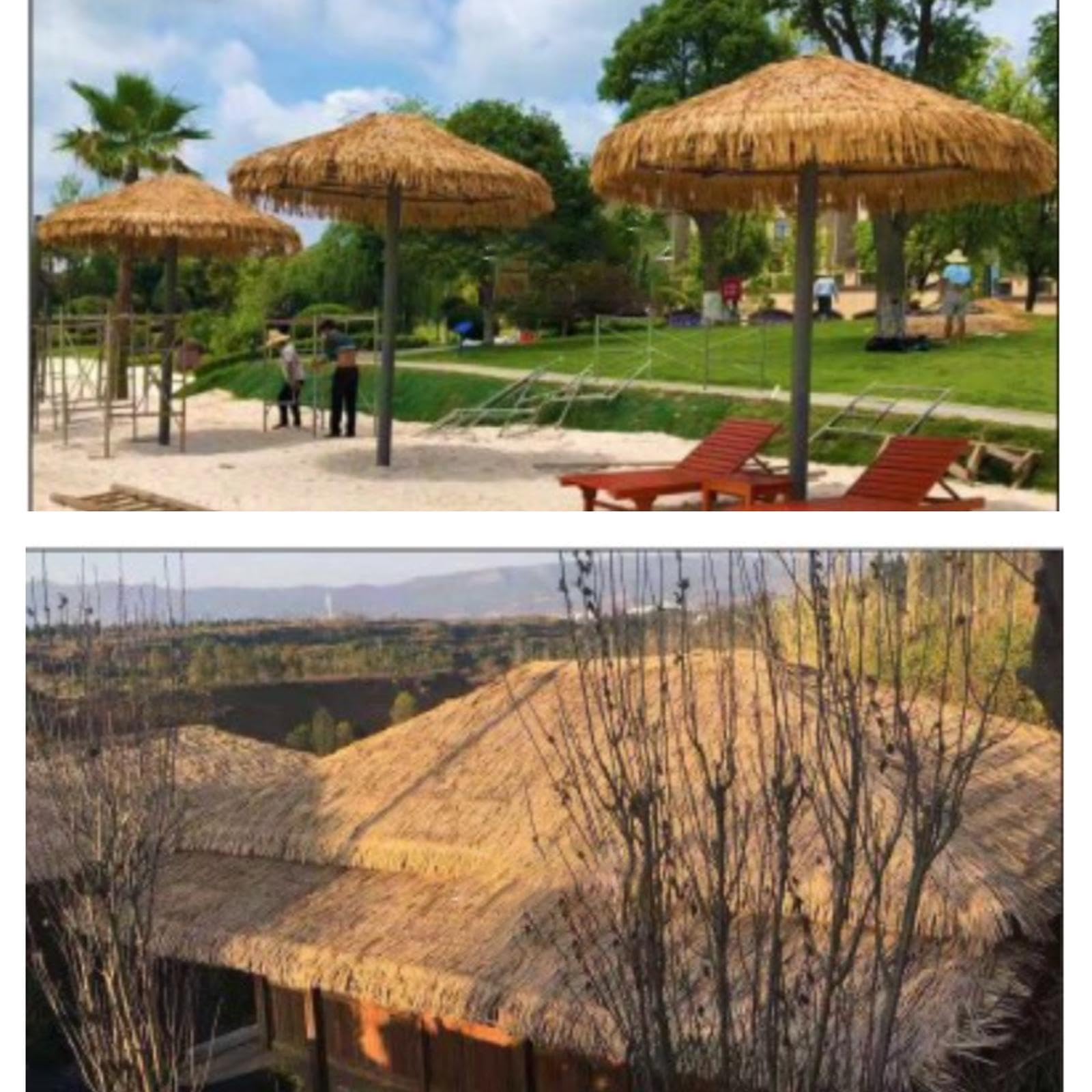 Artificial Palm Thatch Roofing Realistic Straw Thatch Roof for Hut Bar Decor Style C|Home & Garden | Yard, Garden & Outdoor Living |Synthetic Grass|1 Roll Artificial Thatch-image-44