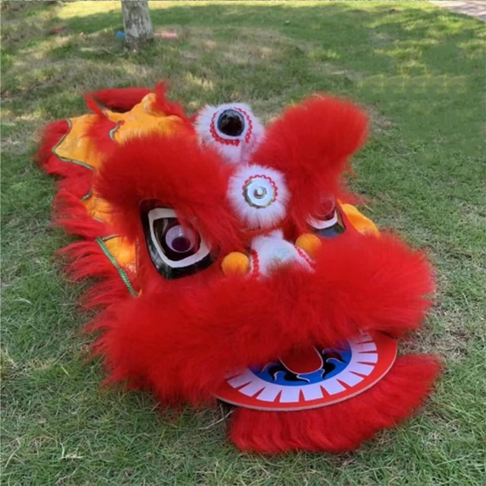 Drago Cinese per Feste Costume da Danza del Leone della Mascotte Seta Sud 9 Pollici Feste Cinesi in Italia(Rot)