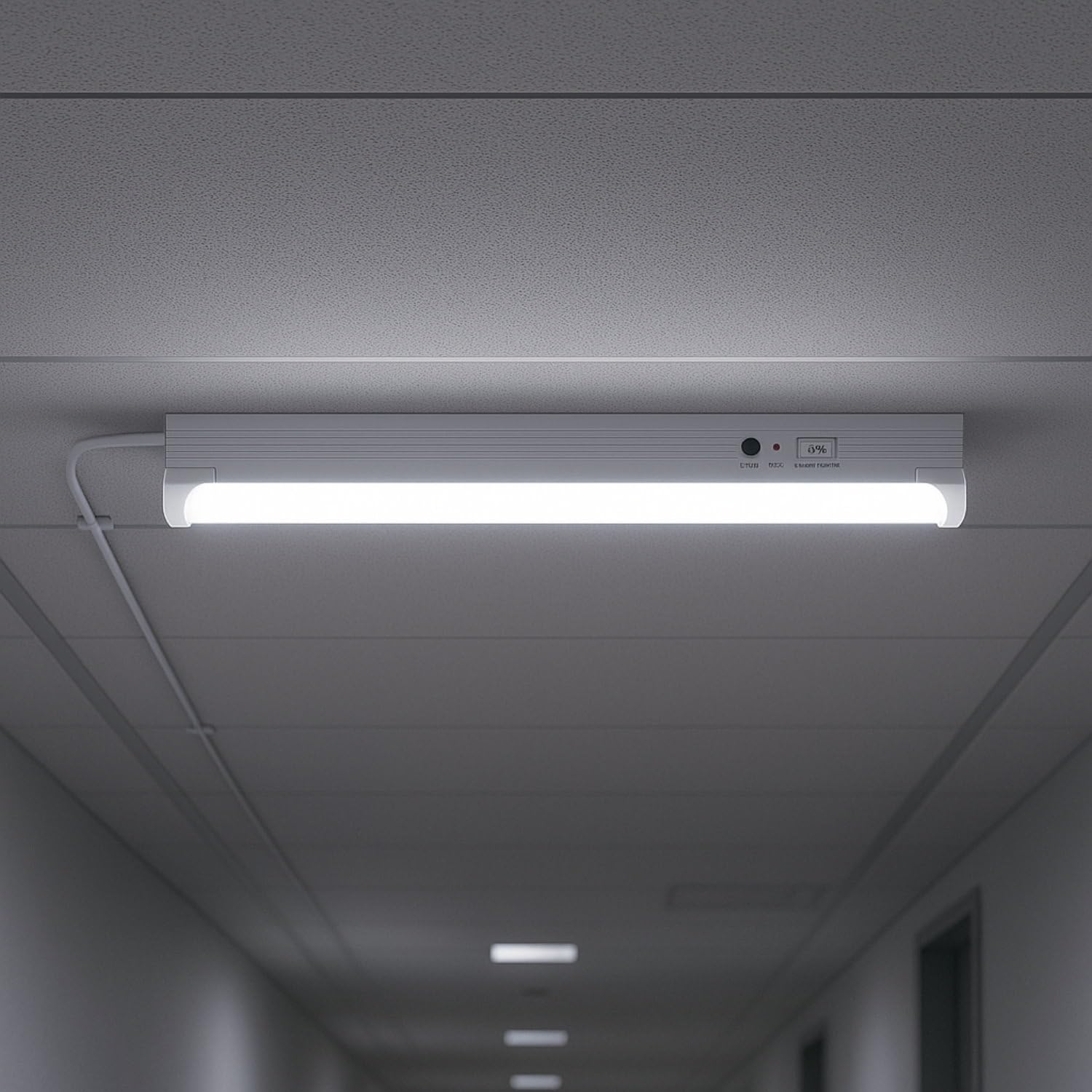 HAVA Luce di emergenza a LED 230V, 9W, batterie ricaricabili agli ioni di litio, bianco freddo 6000K