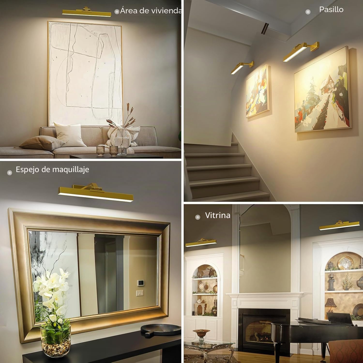 AIBOO Lámpara de fotos inalámbrica LED recargable con mando a distancia, pilas, iluminación de imagen inalámbrica, pared interior, dardos