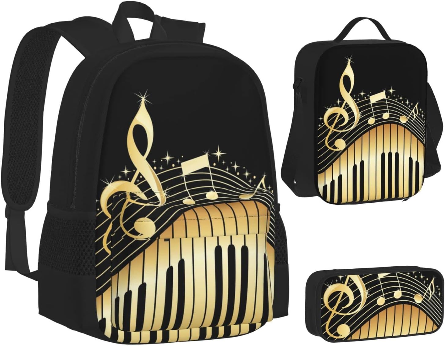 OGNOT バグリース プリント スクールバックパック ティーン ガールズ ボーイズ スクールバッグ ブックバッグ ランチバッグ ペ