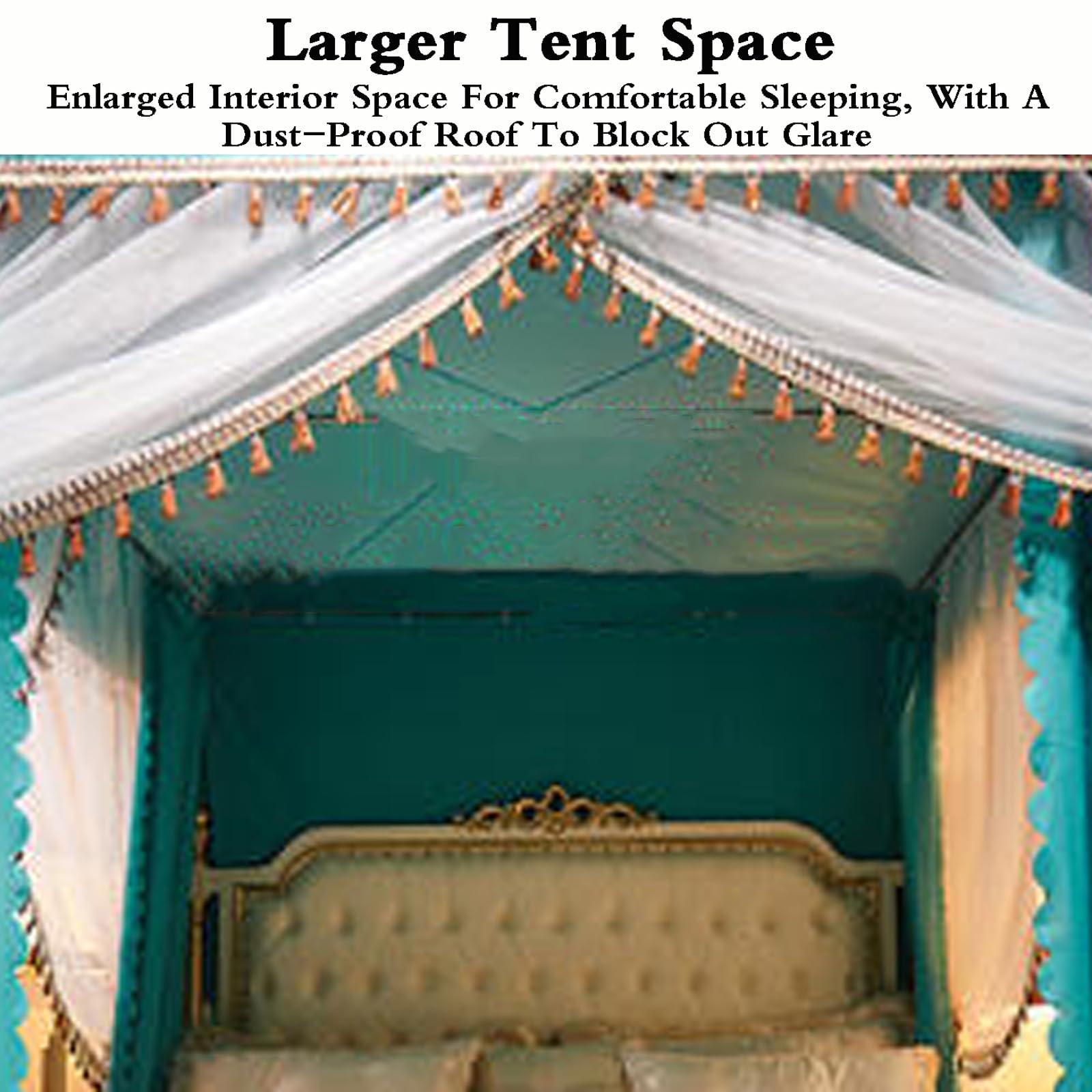 Moustiquaire double couche confortable pour lit de princesse, rideaux occultants pour lits à baldaquin, ciel de lit élégant pour lit king size, rideaux de lit de rêve