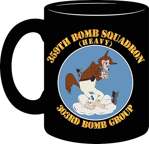 Miniatura 2 de Taza de café negra de 15 oz - AAC - 359th Bomb Squadron - 303rd BG - WWII