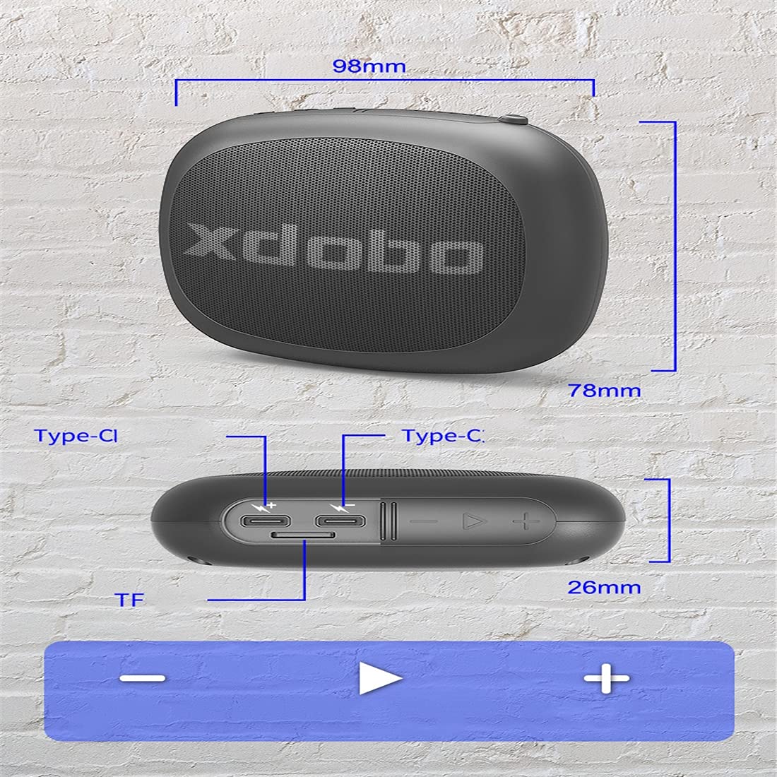 Altoparlante Bluetooth, Altoparlanti Wireless Portatili, Altoparlante Wireless Impermeabile IPX6, Stereo Rumoroso, Bassi in Piena Espansione, con Caricamento del Telefono Cellulare,Bianca