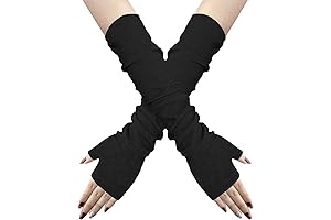Cashmere Fingerless Gloves for Women, Long Fingerless Gloves