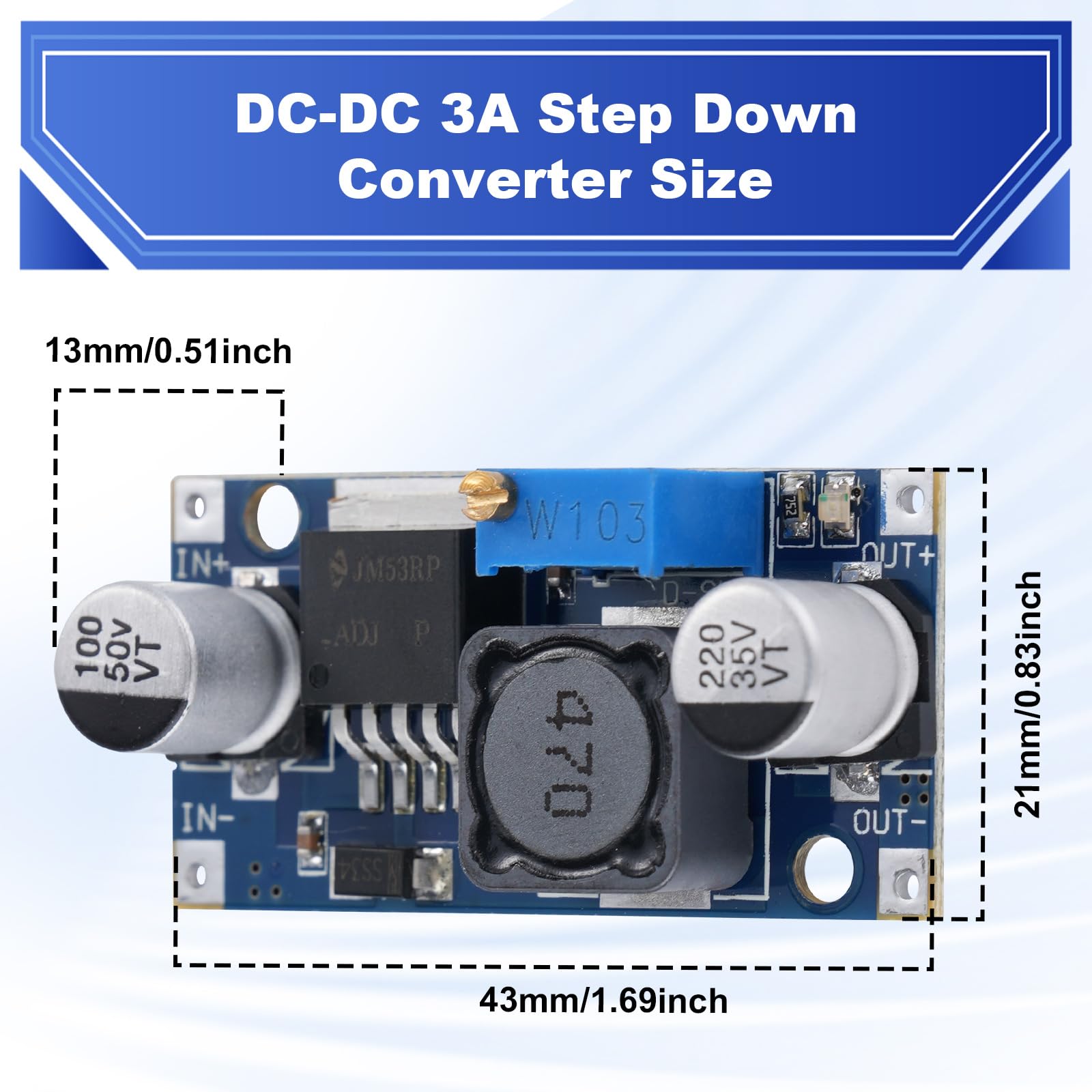 RUNCCI-YUN DC-DC Abwärtswandler, DC-Spannungsregler Wandler, 12V / 24V RUNCCI-YUN DC-DC Abwärtswandler, DC-Spannungsregler Wandler, 12V / 24V