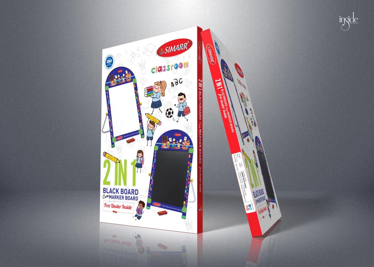SIMARR 2 in 1 Blackboard Cum Whiteboard with Marker : Amazon.in