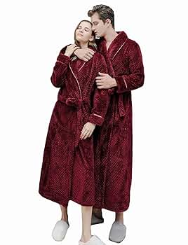 Kielsjajd Damen Bademantel - Leichter Flauschiger Morgenmantel Mit Spitze