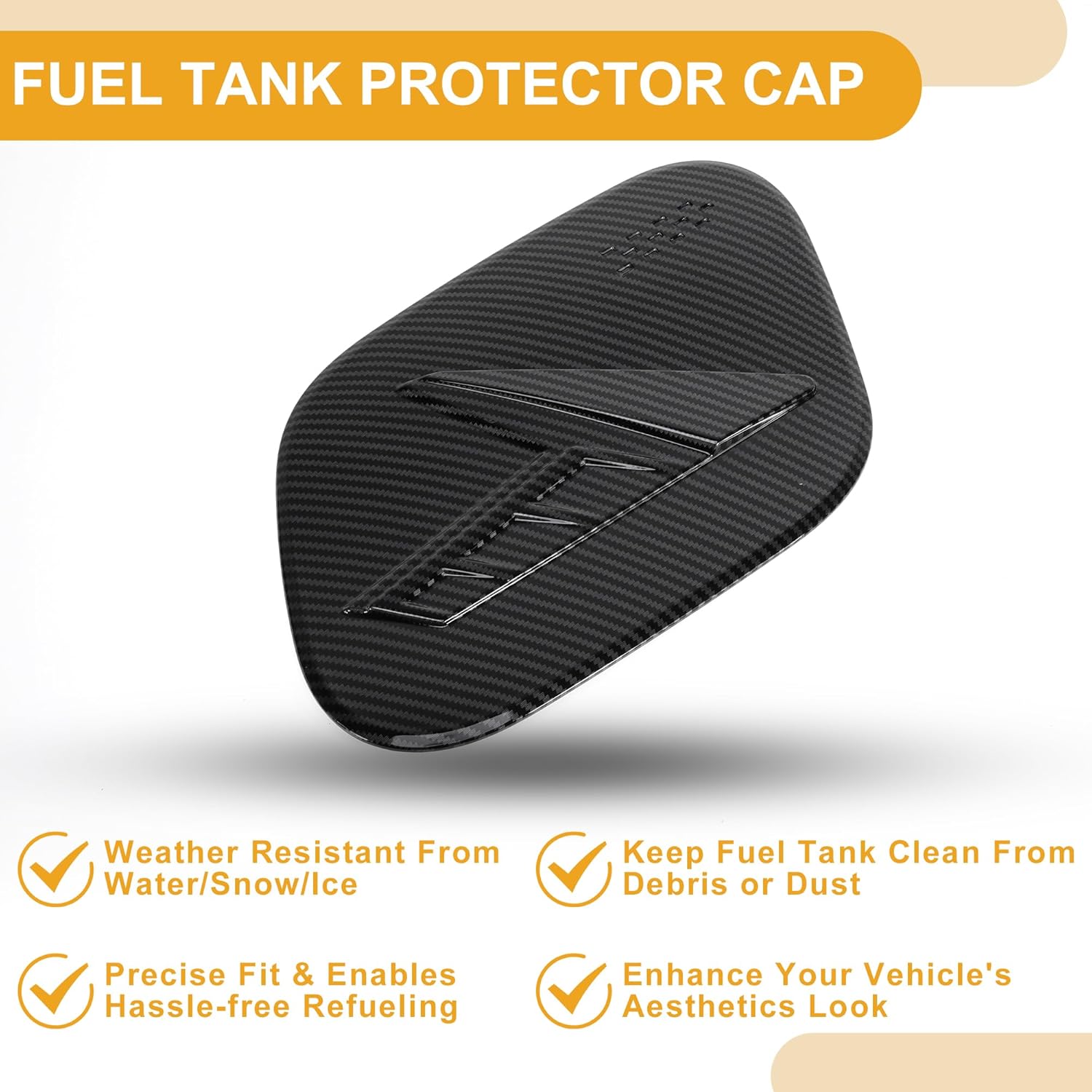 Fuel Tank Door Cap for Kia Sportage 2022-2025 Fuel Filler Flap Cover Adhesive Type Carbon Fiber Black ABS Fuel Filler Door Gas Cap