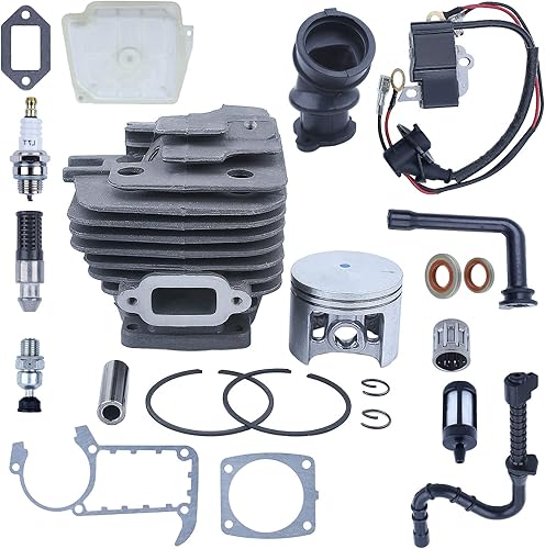 Miniatura 4 de Kit de pistón cilíndrico de 1.929in, rodamiento de aguja de pistón, bobina de encendido, bujía, válvula de descompresión, filtro de aire, bota de