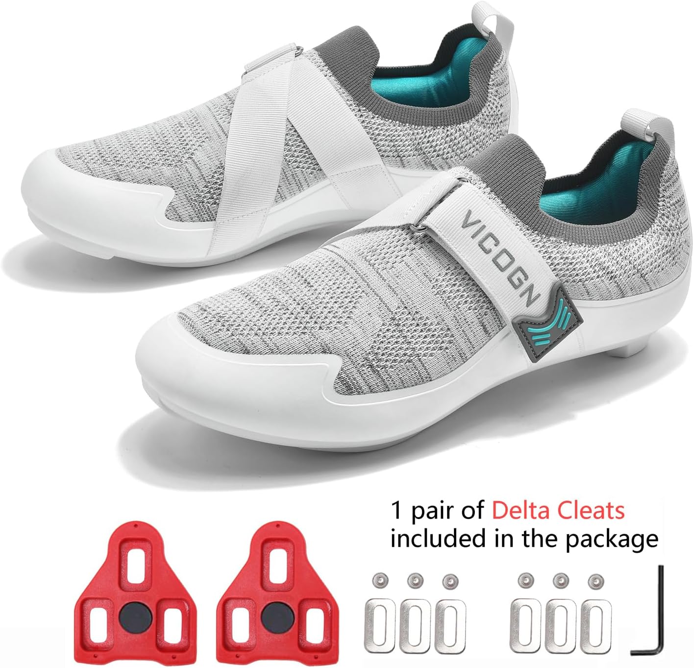 Mens Womens Indoor Cycling Shoes Compatible with Peloton Bike Pre-Installed with Look Delta Cleats Clip in Outdoor Road Bike Shoes - Image 3