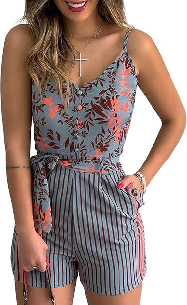 Ladies shorts romper Clearance
