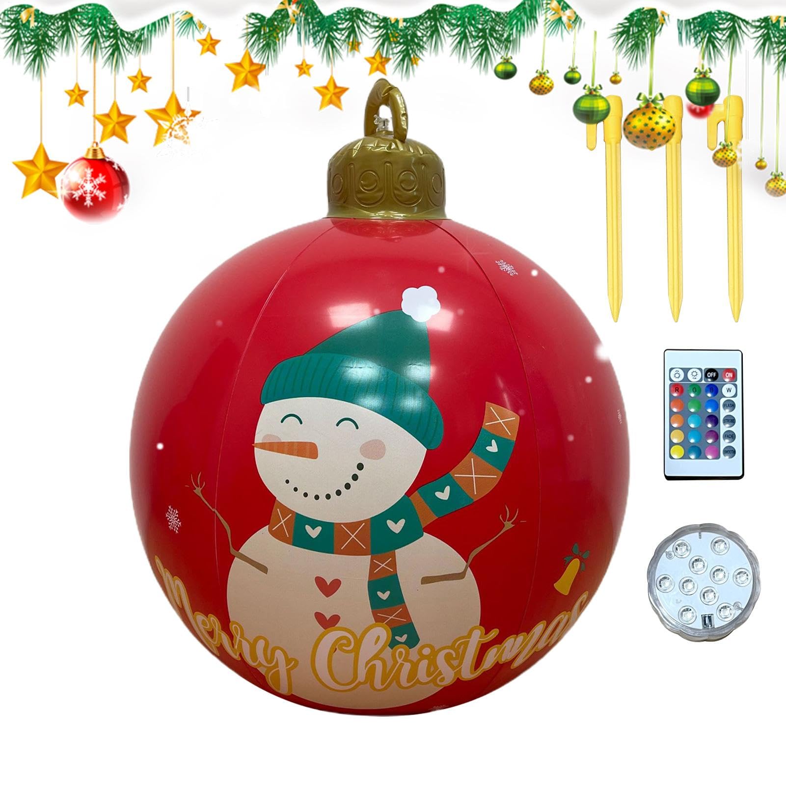 Décorations de Noël gonflables résistantes avec 16 couleurs