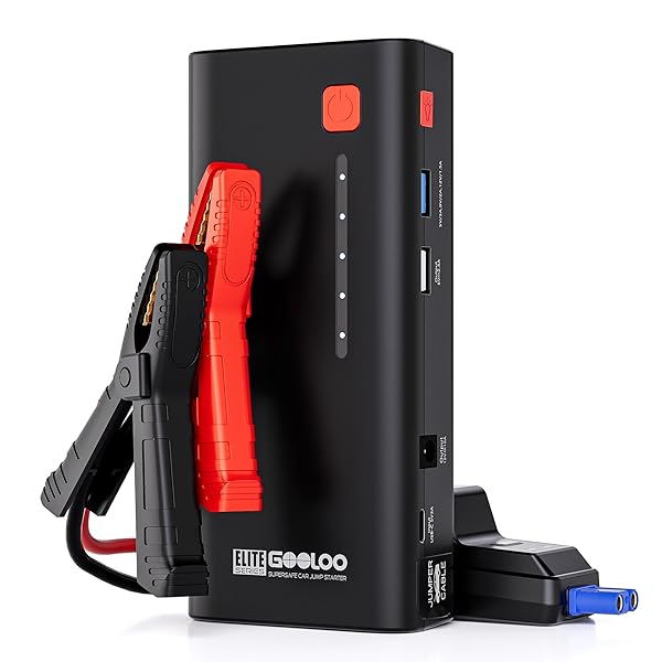 GOOLOO Jump Starter 3000A Peak Car Jumper Starter 12V SuperSafe Lithium Jump Box, Battery Booster Pack, Portable Car Battery Charger, and Jumper Cables for Up to 8.5L Gas or 6.0L Diesel Engine