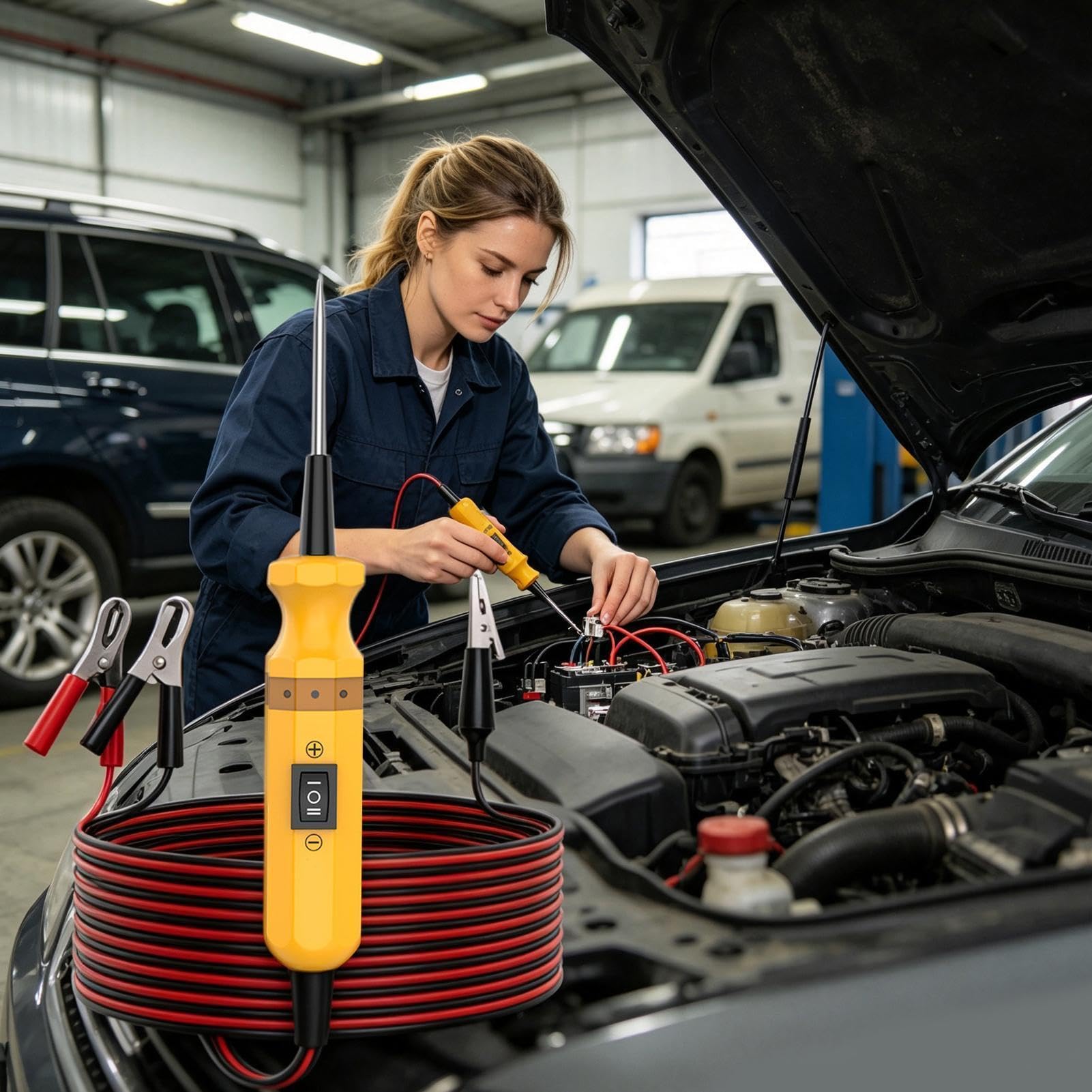 Tester Per Circuiti Autoveicoli Precisione Multifunzione Portatile Uso | Sonda Circuiti Automobilistici Per Officina Riparazioni Veicoli Ispezioni Di Routine Camion Veicoli