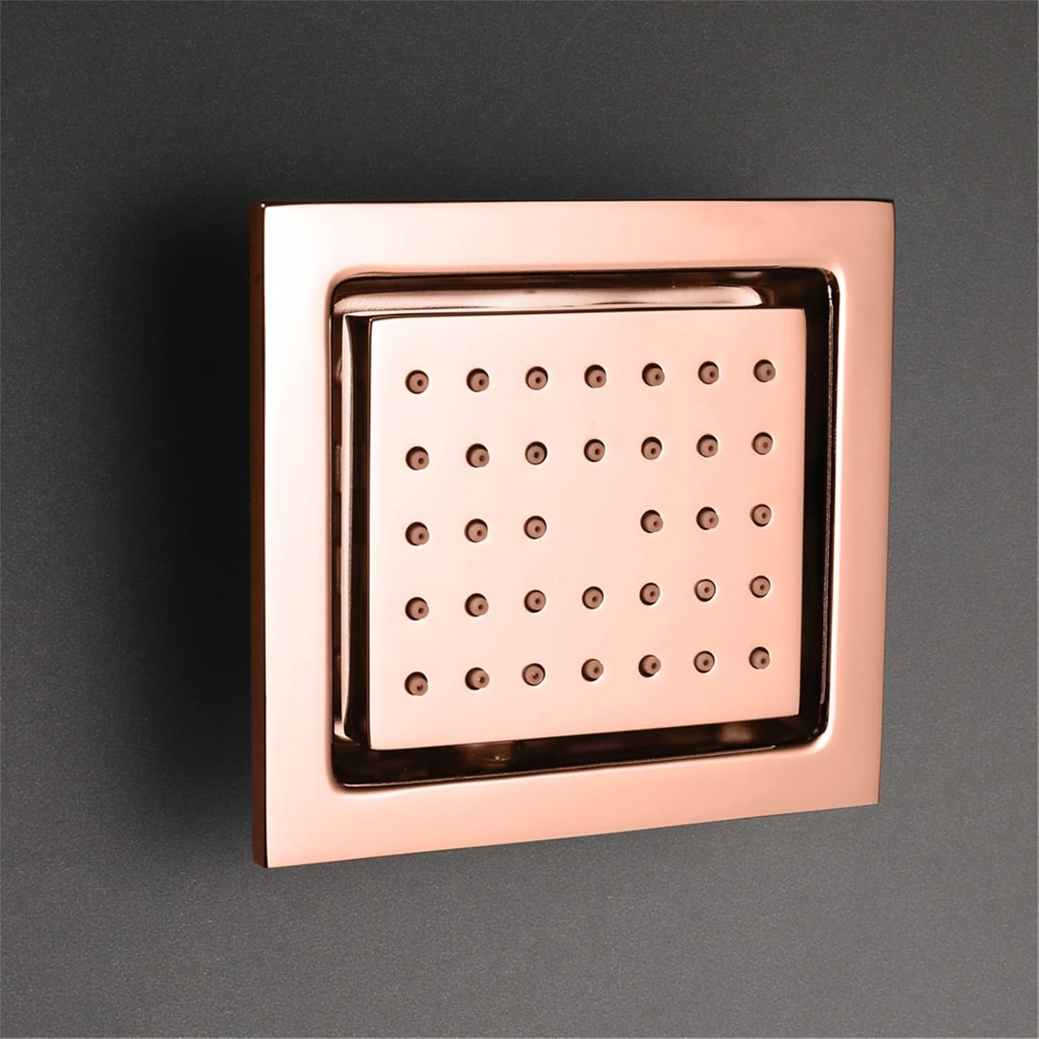 Rose Gold Body Spray Jets Wall Mounted s Bathroom Solid Brass Square Water Saving Massage Spa Side Sprayer 2 PCS (3 PCS)