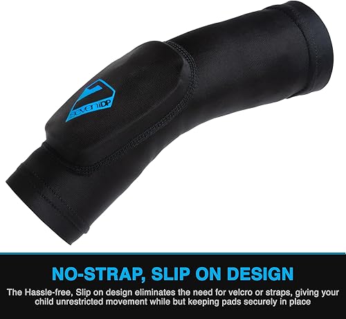 Miniatura 2 de 7iDP Coderas de transición para niños para ciclismo de montaña y deportes de acción, talla única, color negro