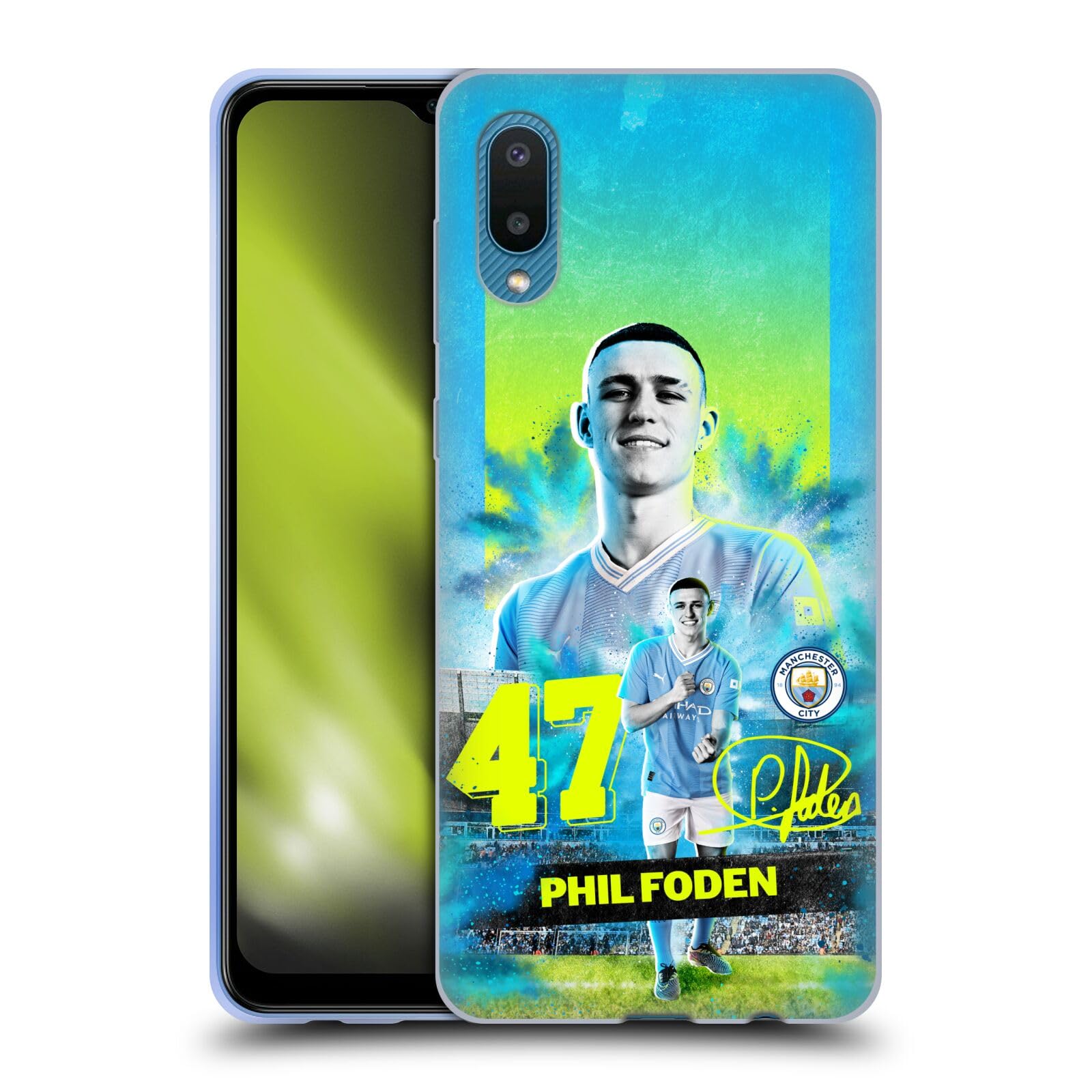 Head Case Designs Officially Licensed Manchester City Man City FC Phil Foden 2023/24 First Team Gel Case [Military Grade Protection] Compatible With Samsung Galaxy A02/M02 (2021)