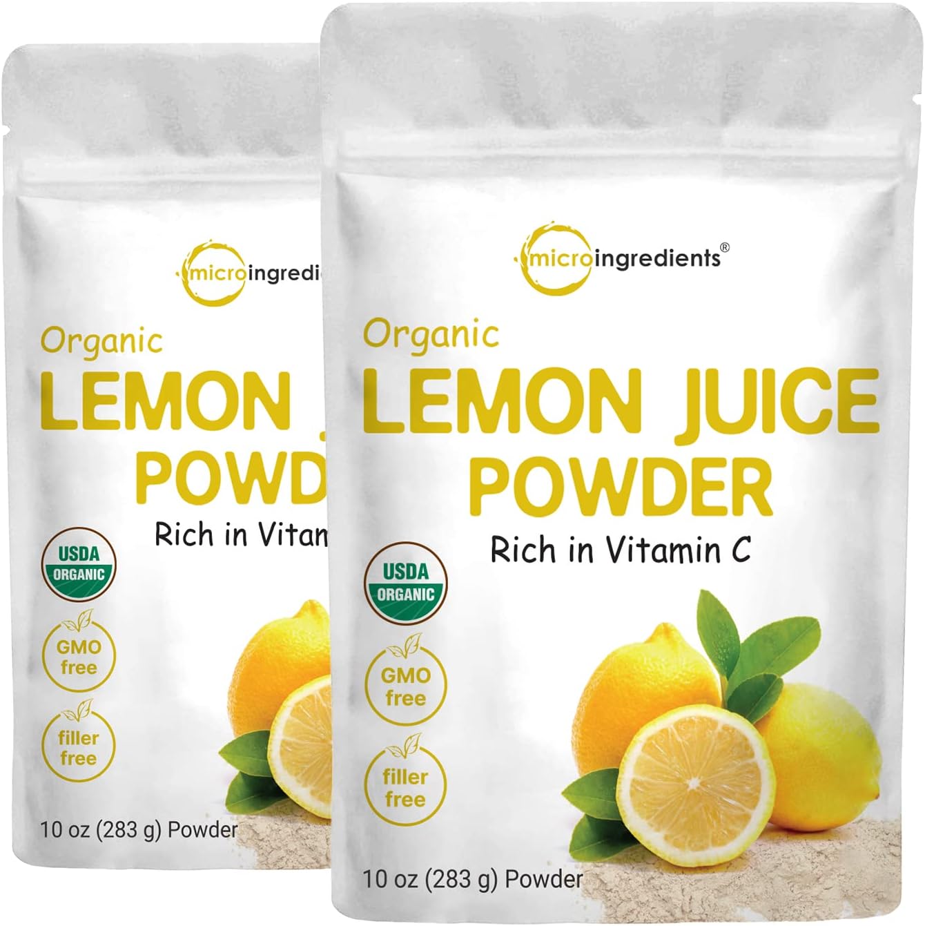 2 Pack Micro Ingredients Organic Lemon Juice Powder