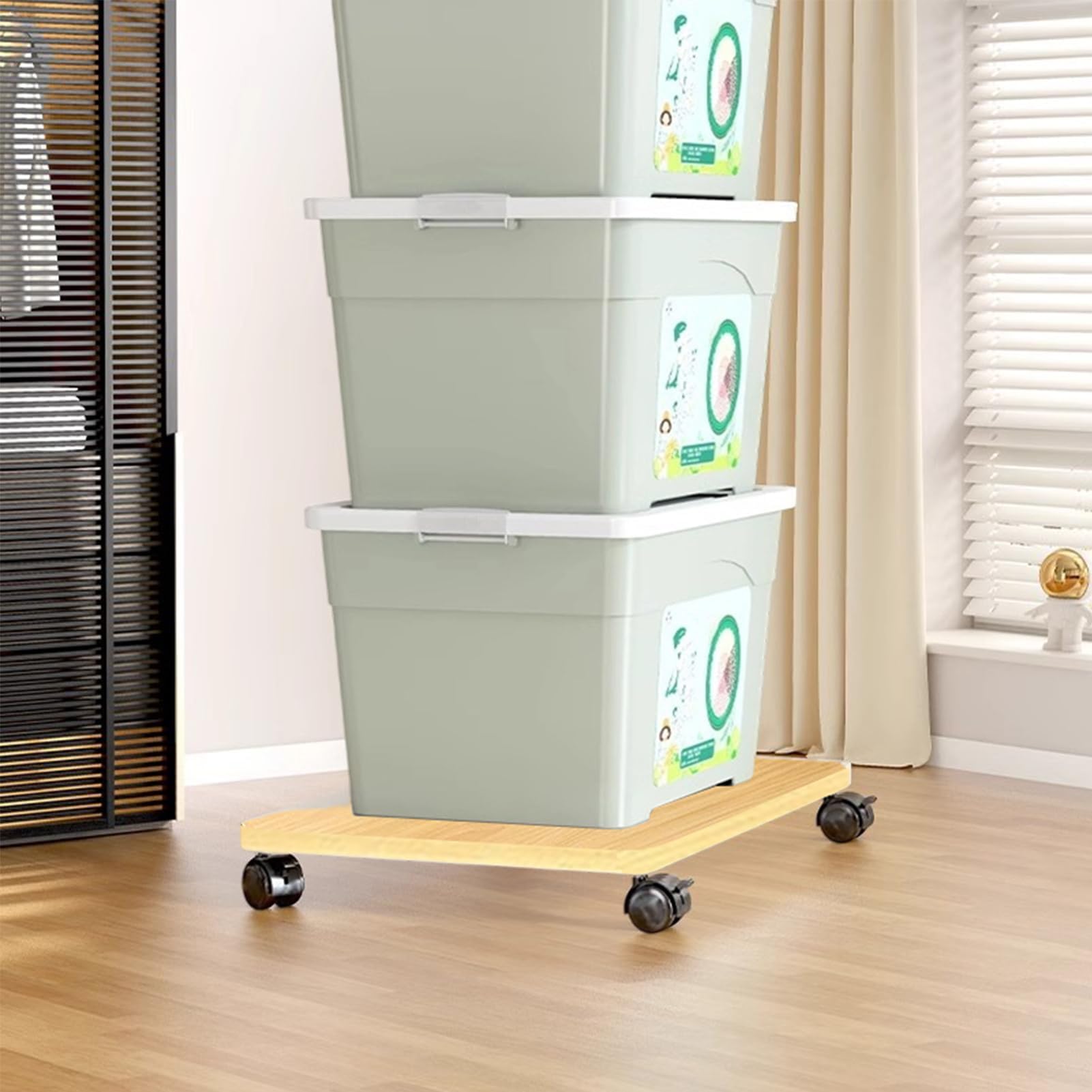 Genérico Soporte para Impresora con Ruedas y 4 Ruedas para Debajo del Escritorio: Ahorra Espacio para impresoras, electrodomésticos, macetas y Maletas Oficina en casa y el salón.