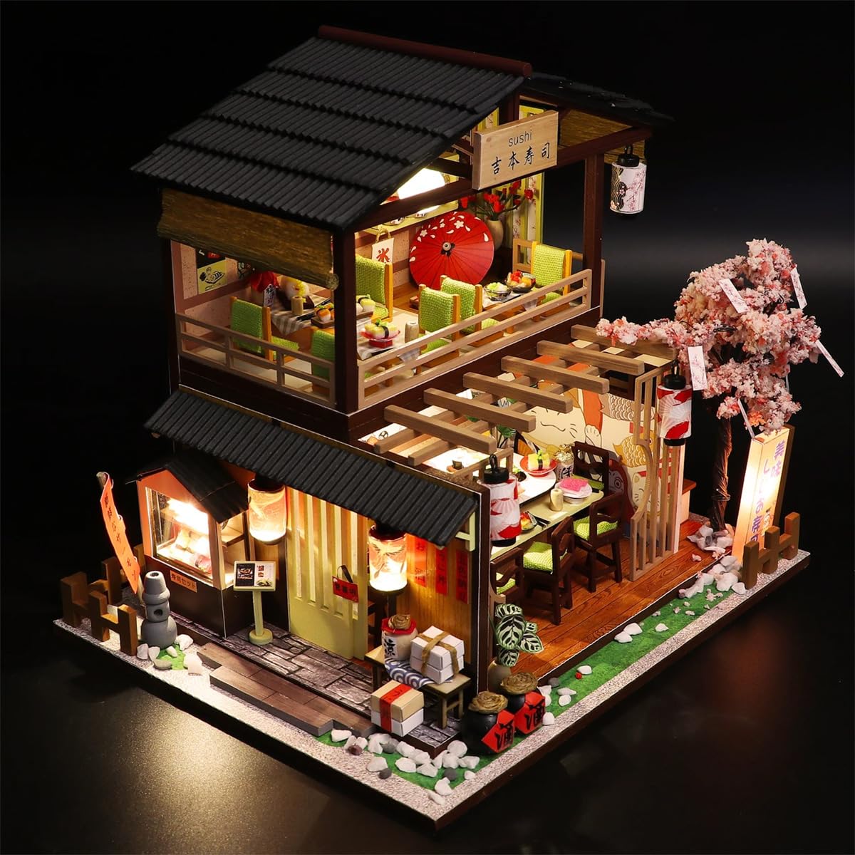 Amazon | Weekender by HiTEC DIYミニチュアハウスキット すし屋 模型