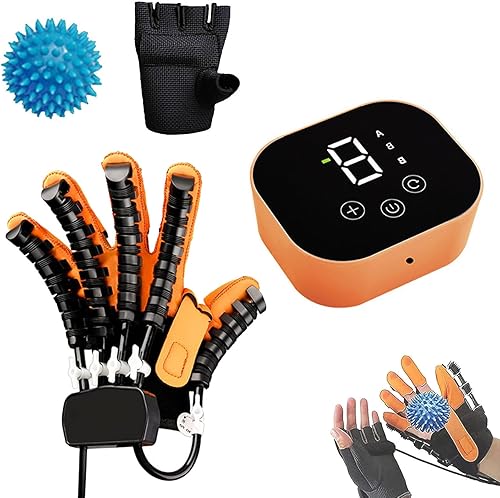 Guantes de robot de rehabilitación de manos mejorados, ortesis de dedos, fuerza ajustable, entrenador de rehabilitación de dedos recargable, para