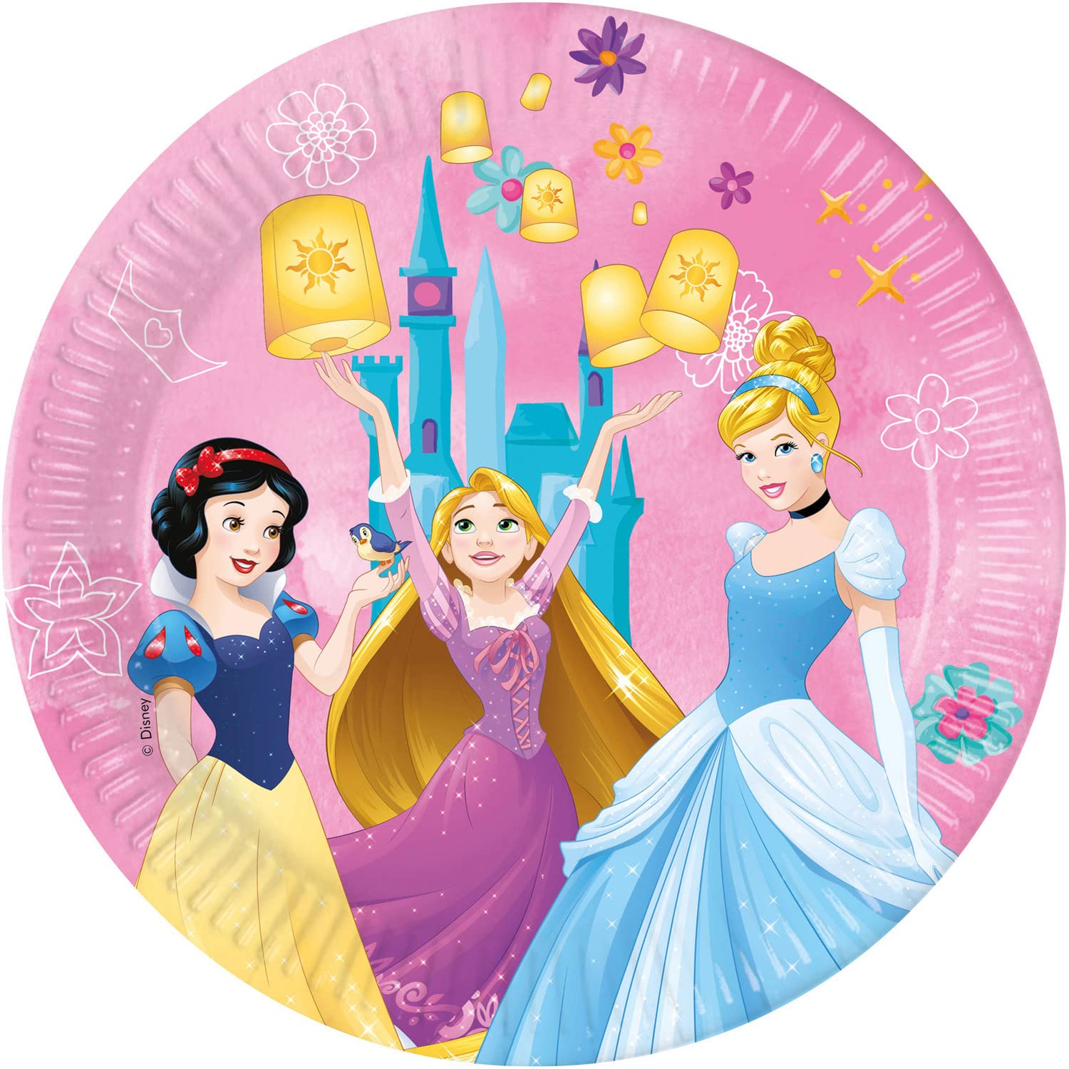 Procos DY10273861 - Princess Live Your Story Party Set Small, Assiettes, Serviettes Et Gobelets, Décoration De Table, Décoration D'anniversaire