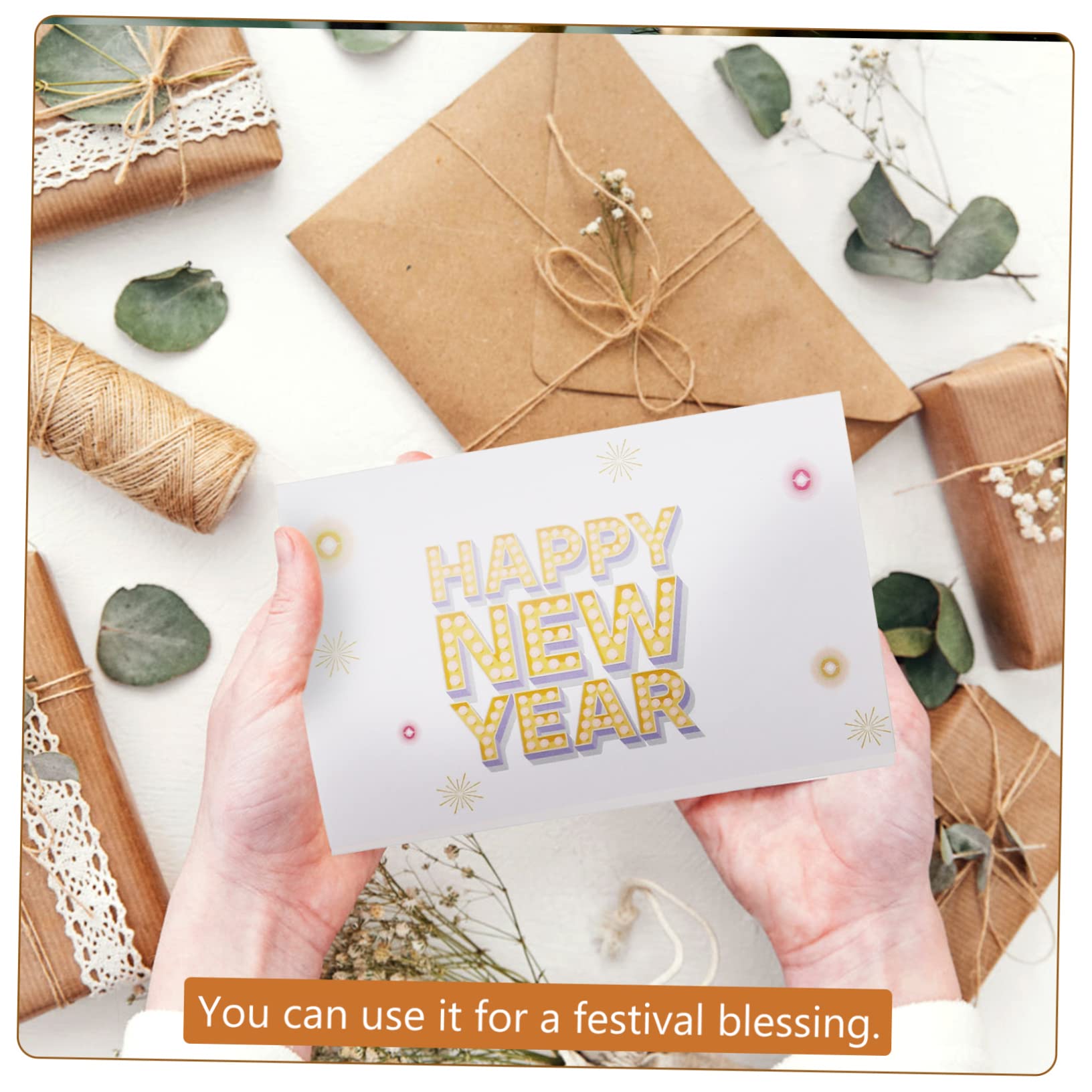SHINEOFI 48 Set biglietto d'auguri biglietti di ringraziamento aziendali etichette adesive per buste carte buste merry christmas biglietti natale per messaggi di inviti