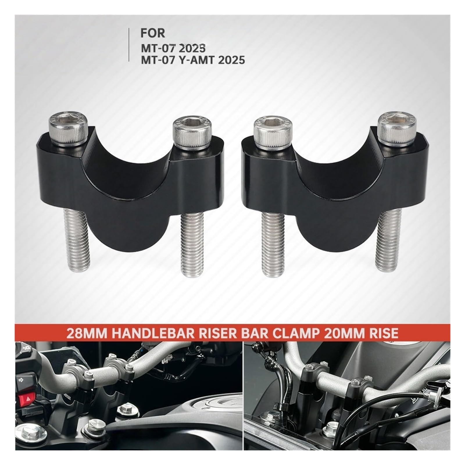 Rehausseur Guidon Moto Aluminium Pour MT-07 MT07 MT 07 Y-AMT 2025-2026