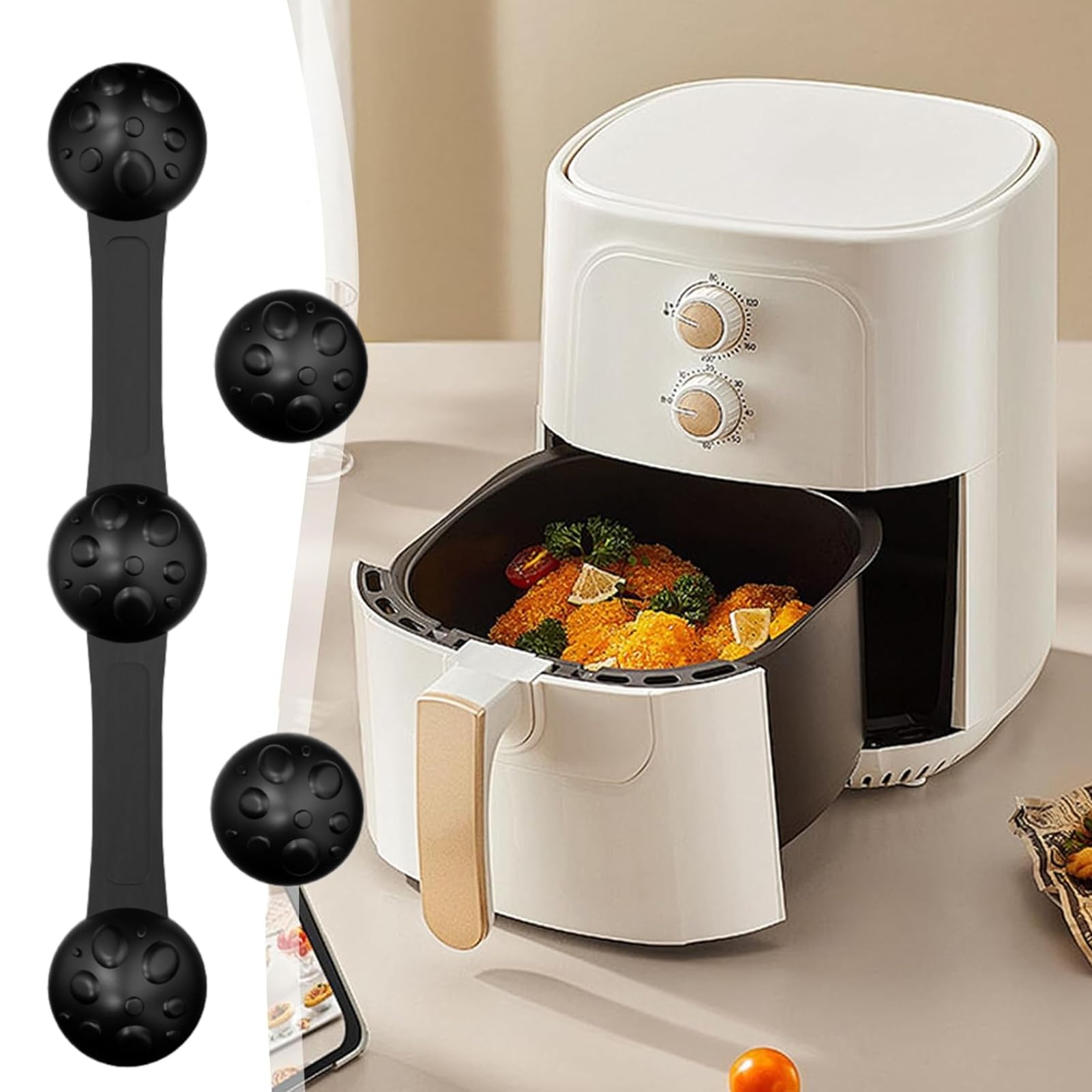 Imanes para Freidoras de Aire | Sujetador De Silicona para Cestillo De Freidora,Prevenir Quemados Cocina Libro Recetas Refrigerador Pizarra Puerta Aula Armario