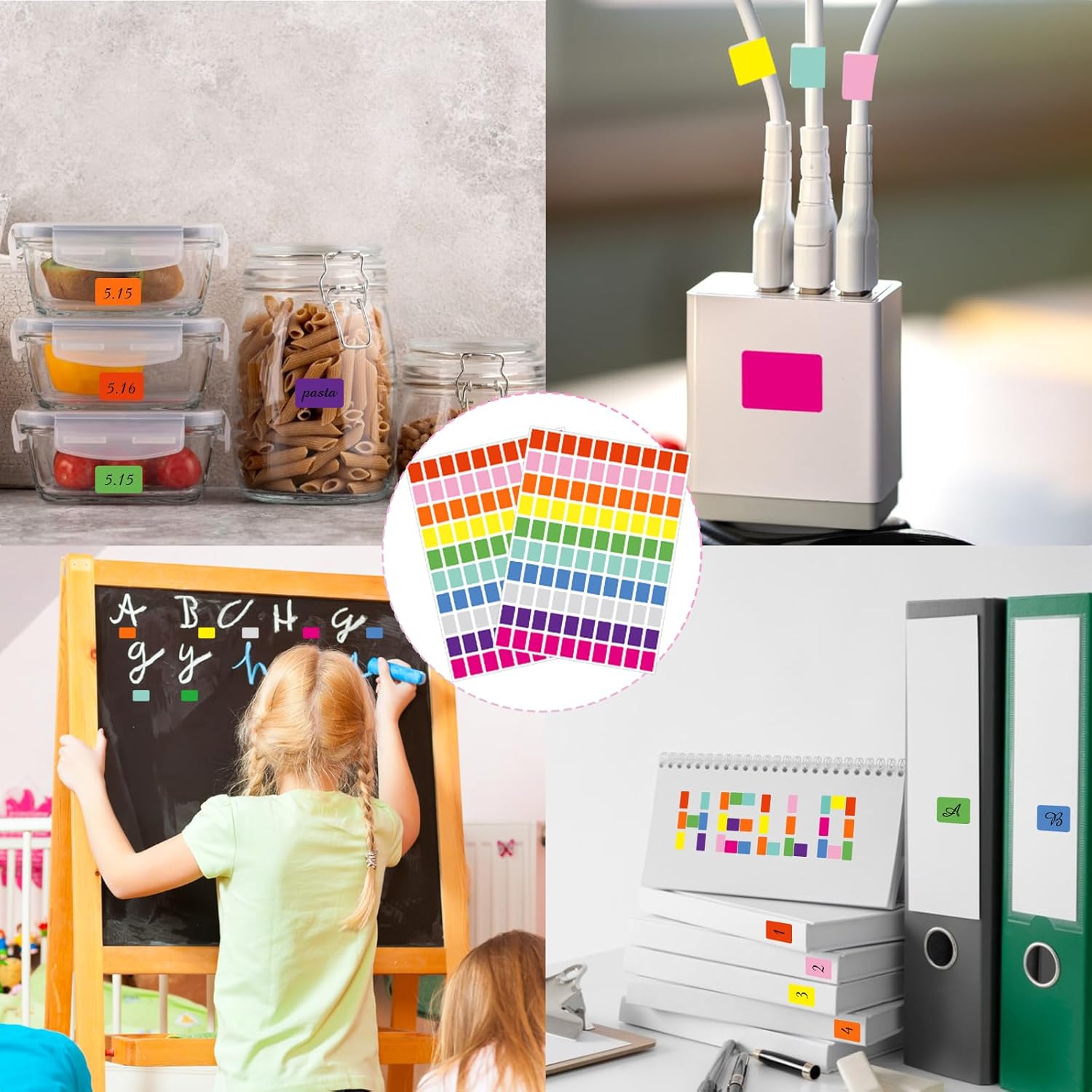 Starboling Color Coding Labels,3000 PCS 1/2" x 3/4" 10 Colors Rectangular Colored Labels Stickers,for Garage Sale,Price Tags,File Folder Tabs,and Classroom Organization - Image 7