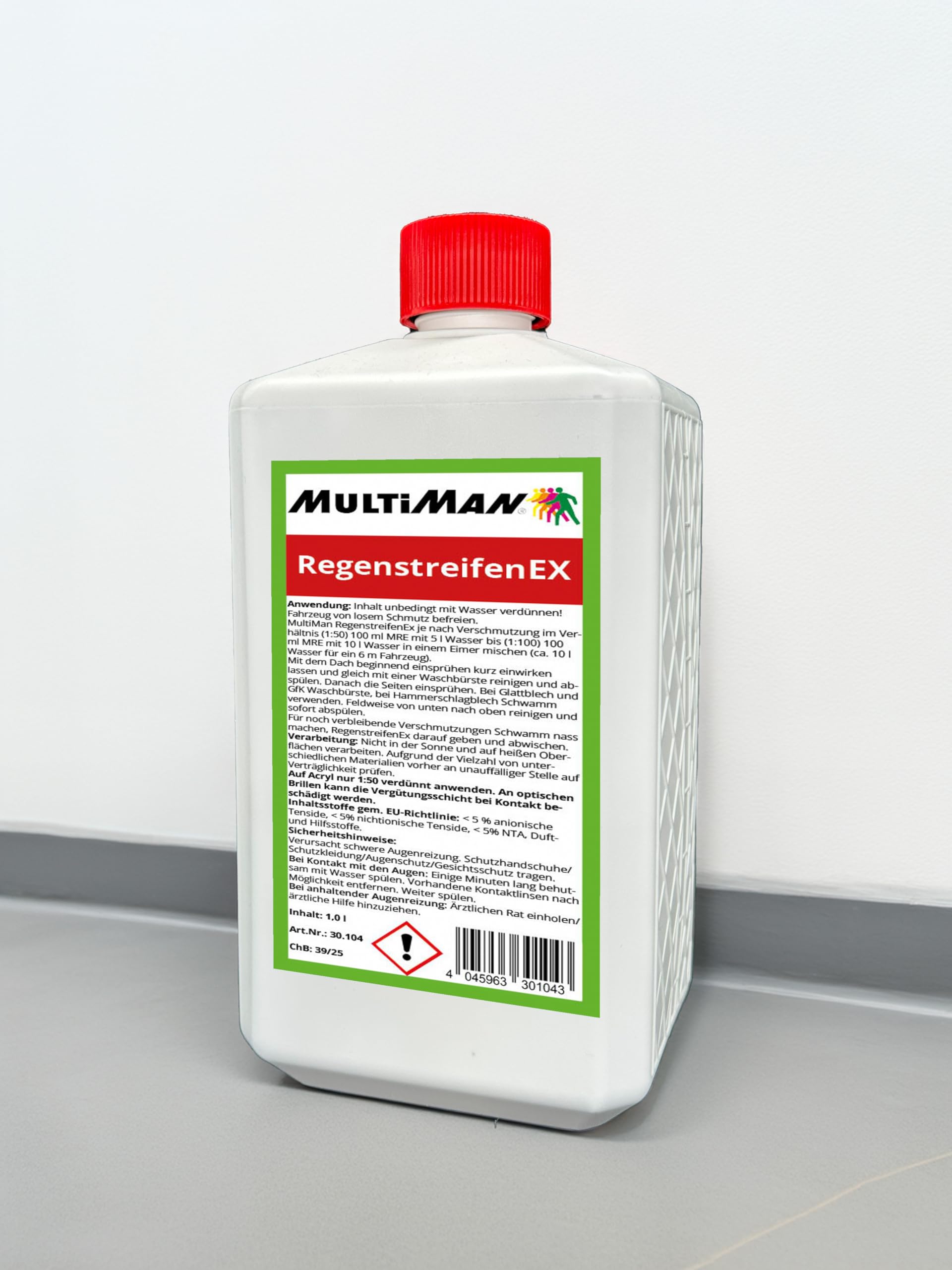 MultiMan RegenstreifenEx - 1l - Beseitigt Regenstreifen von Lack- und Kunststoffoberflächen